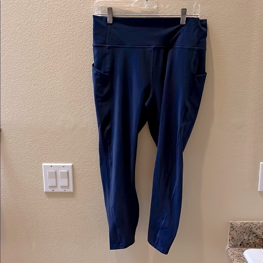 Navy Blue pure Luxe  High-Waisted Leggings